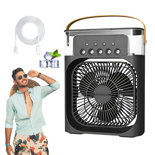 Enfogo (Enjoy calm Summer With 15 Years Warranty) Transform your environment with the Portable Air Conditioner Fan,this combines a desk fan and mini cooler_Multicolor