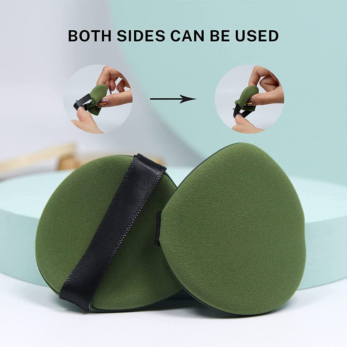 KIRA Makeup Sponge, Total Coverage Sponge, Latex-Free Foundation Sponge for Liquid, Cream, and Powder, Wet and Dry Dual Use, Teardrop Powder Puff for All Types of Skin 7 pcs (Teardrop Sponge) - Image 4
