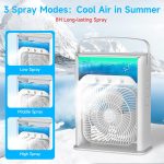 LQTTEK Portable Air Cooler 4-In-1 Mini Mobile Conditioner Fan, Cooling Fan And Humidifier, 7 Colors Led Night Lights With 3 Speeds Personal Evaporative Coolers, Conditioning For Home Office - Image 3
