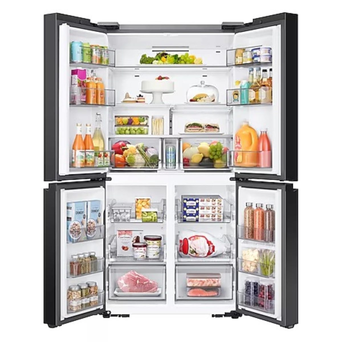 Samsung 650L 4 Door Convertible French Door Refrigerator | Dual Auto Ice Maker | Beverage Center™ | AI Energy Mode | SmartThings Connectivity | Clean White (RF65DB90BD12) - Image 3