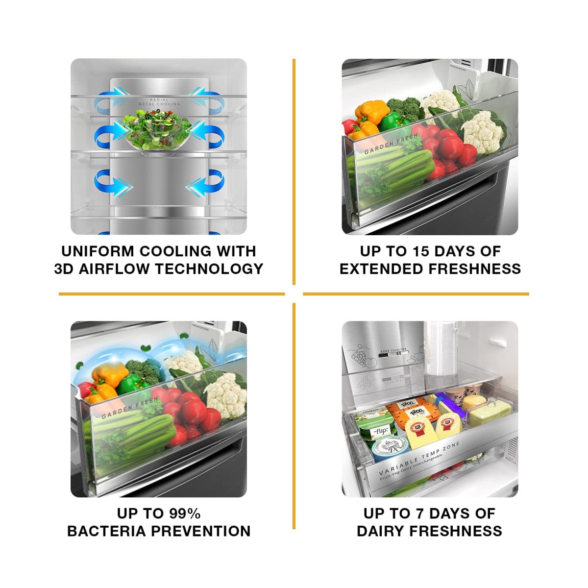 Whirlpool 312 L 3 Star IntelliFresh Convertible Inverter Frost Free Double Door Refrigerator (IFPRO BM INV CNV 370 Steel onyx-Z, 3s) - Image 6