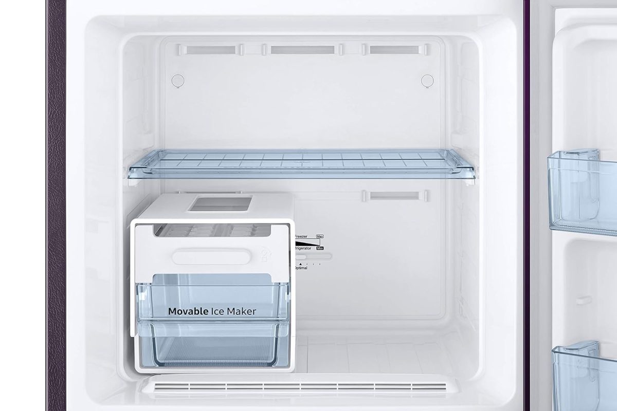 Samsung 236L 2 Star Inverter Frost-Free Double Door Refrigerator (RT28C31429R/HL,Paradise Bloom Purple) Base Stand Drawer - Image 7