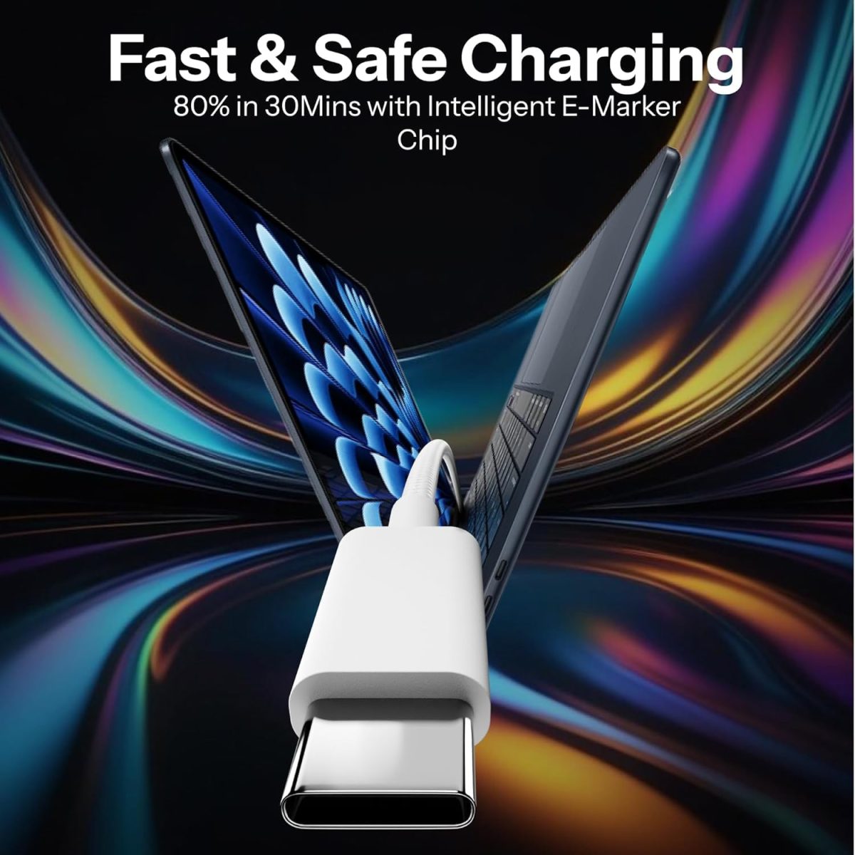 UNBREAKcable 80W Original USB-C to C Nylon Braided Cable [MFi Certified + 2 YEAR WARRANTY*] Fast PD Charging for iPhone Charger Cable Compatible with iPhone 15/16 Series,MacBook,Other Type-C Devices - Image 6