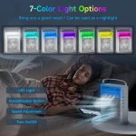 LQTTEK Portable Air Cooler 4-In-1 Mini Mobile Conditioner Fan, Cooling Fan And Humidifier, 7 Colors Led Night Lights With 3 Speeds Personal Evaporative Coolers, Conditioning For Home Office - Image 7