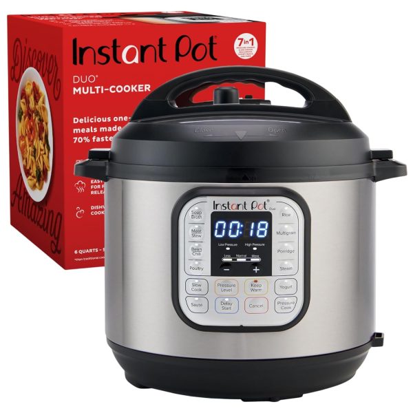 Instant Pot 321 Duo 60 6QT (5.7L), SS304 Stainless Steel Inner Pot, 7-in-1 Electric Pressure Cooker, Slow Cooker, Rice Cooker, Steamer, Saute, Yogurt Maker and Keep Warmer, Automatic Rice Cooker