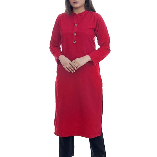 Club Fashion Plus Size Winter Wear Woolen Kurti for Women
