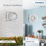 Crompton Axial Air High-Speed Plastic Exhaust/Ventilation Fan (150 mm/6 Inches, White, Pack of 1) - Image 4