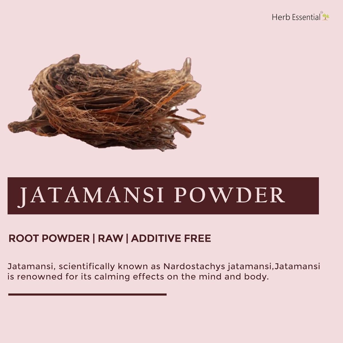 Herb Essential Jatamansi Root Powder,100 g | For Strong, Shiny, and Silky Hair | For Dandruff & Spilt Ends Free Hair | Moisturizes Scalp - Image 3