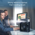 Portable Air Conditioner Fan, Mini Evaporative Air Cooler with 7 Colors LED Light, 1/2/3 H Timer, 3 Wind Speeds and 3 Spray Modes for Office, Home, Dorm, Travel(Black) - Image 8