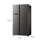 Midea 592 L Side By Side,frost free Wi-Fi Double Door Refrigerator Voice Assistant, App Control, Inverter, (MDRS791MIF28IND Jazz Black) - Image 8
