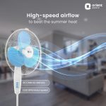 Orient Electric Stand-82 400 MM Oscillating Pedestal Fans | Stand Fan with Tilt Mechanism | High Air Delivery | Aesthetic Design with Telescopic Arrangement | 2 Year Warranty by Orient, Sky Blue - Image 2