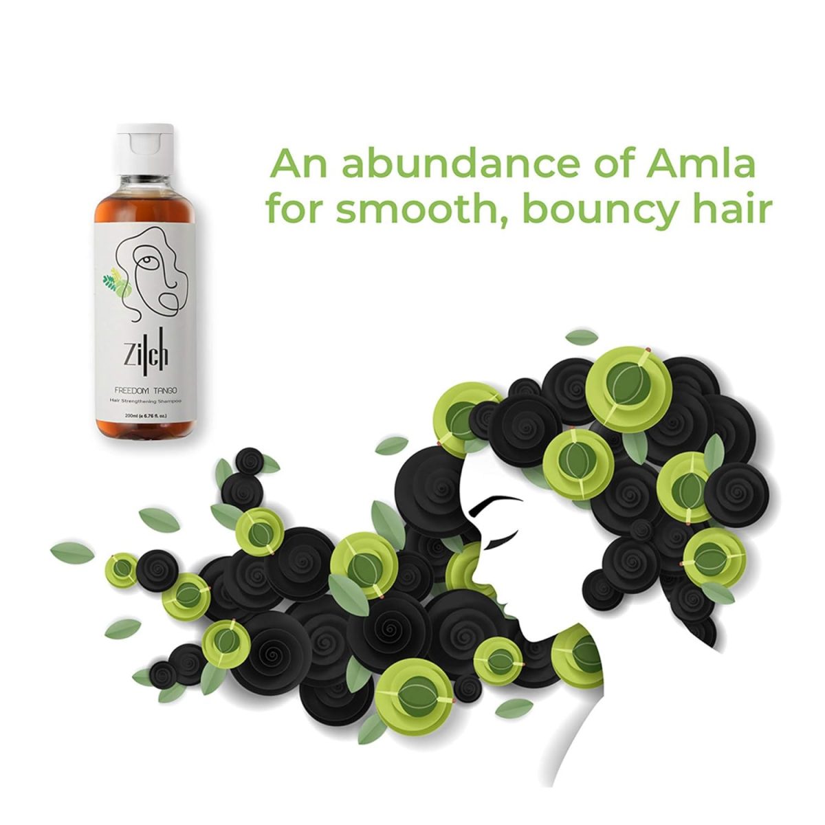 Zilch Freedom Tango Natural Vit C & Amla Hair Growth & Hairfall Control Shampoo, 200ml - Image 3