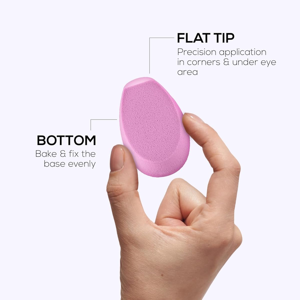 RENEE Makeup Superblender 1pc, Angled Edge Sponge For Effortless Application of Dry & Wet products, Latex Free & Cruelty-Free - Image 4