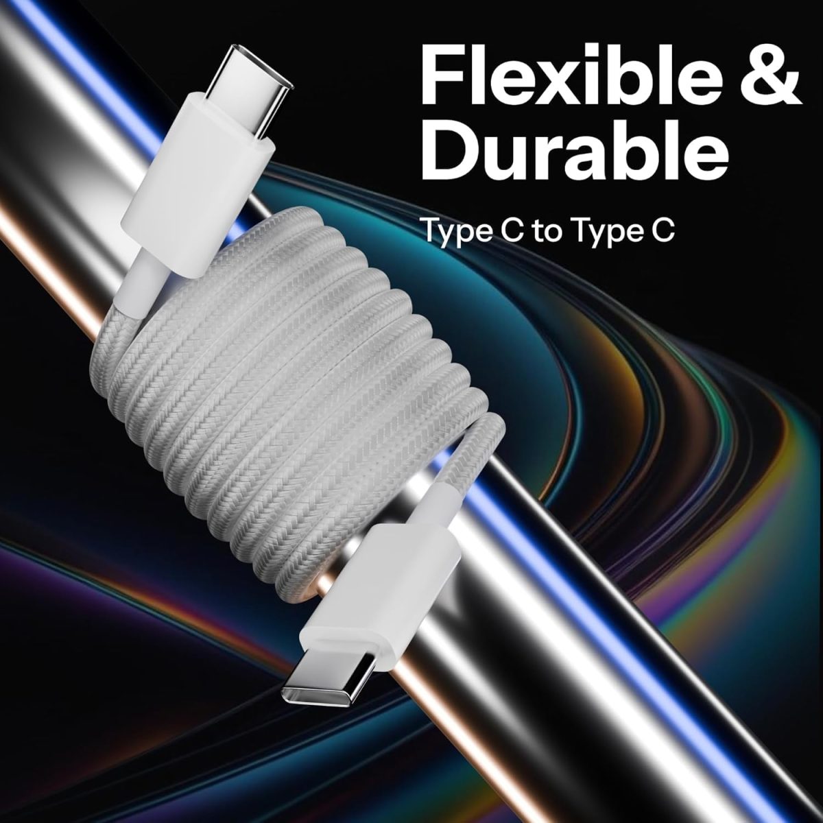 UNBREAKcable 80W Original USB-C to C Nylon Braided Cable [MFi Certified + 2 YEAR WARRANTY*] Fast PD Charging for iPhone Charger Cable Compatible with iPhone 15/16 Series,MacBook,Other Type-C Devices - Image 2