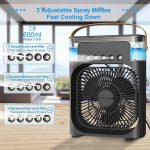Mabron [15 𝒀𝒆𝒂𝒓𝒔 𝑾𝒂𝒓𝒓𝒂𝒏𝒕𝒚] Mini Portable Air Conditioner Fan – Evaporative Air Cooler with 7 Color LED Lights, 3 Wind Speeds & 3 Spray Modes for Home, Office & Travel_Multicolor - Image 2