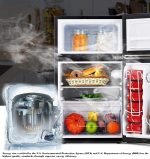 LEONARD USA 115 L Inverter Double Door Mini Fridge Small Refrigerator with Separate Deep Freezer Compartment & Interior Light for Home, Office or Bar (Based on American Technology) (Black & Silver) - Image 4