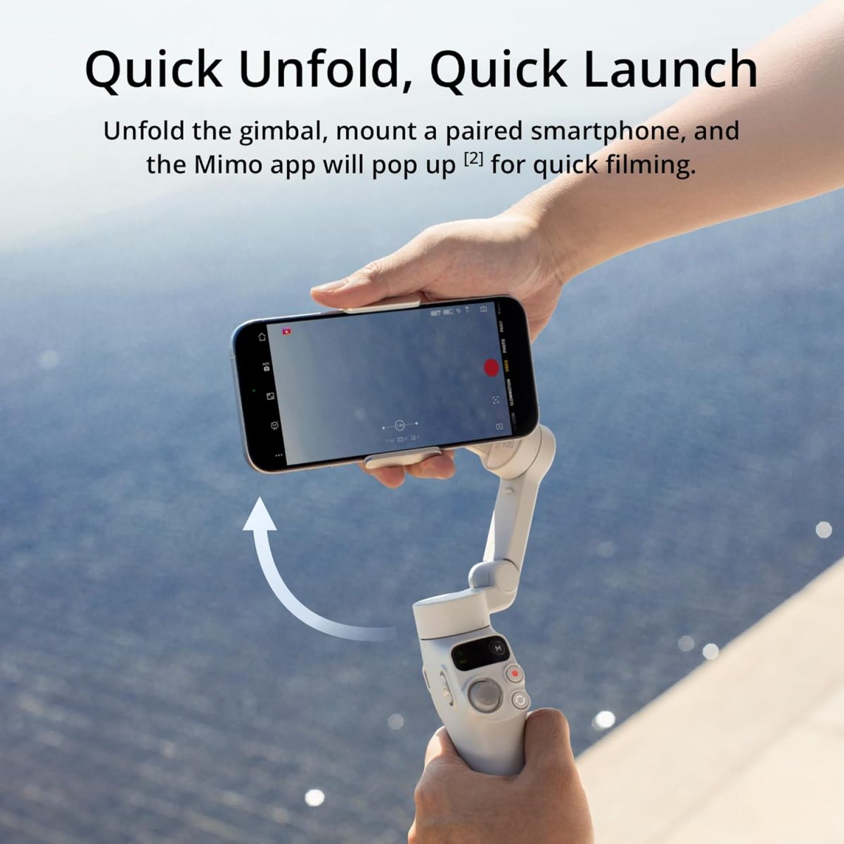 DJI Osmo Mobile 7 Gimbal Stabilizer for iPhone, Android, Built-in Tripod, Ultra-Light, 3-Axis Phone Gimbal,Activetrack 7.0,One-Tap Edit,Phone Charging Vlogging Stabilizer YouTube Video, White - Image 4