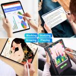 KINGONE Upgraded Stylus Pen, iPad Pencil, Ultra High Precision&Sensitivity, Palm Rejection, Prevents False ON/Off Touch, Power Display, Tilt Sensitivity, Magnetic Adsorption for iPad 2018&Later, White - Image 7