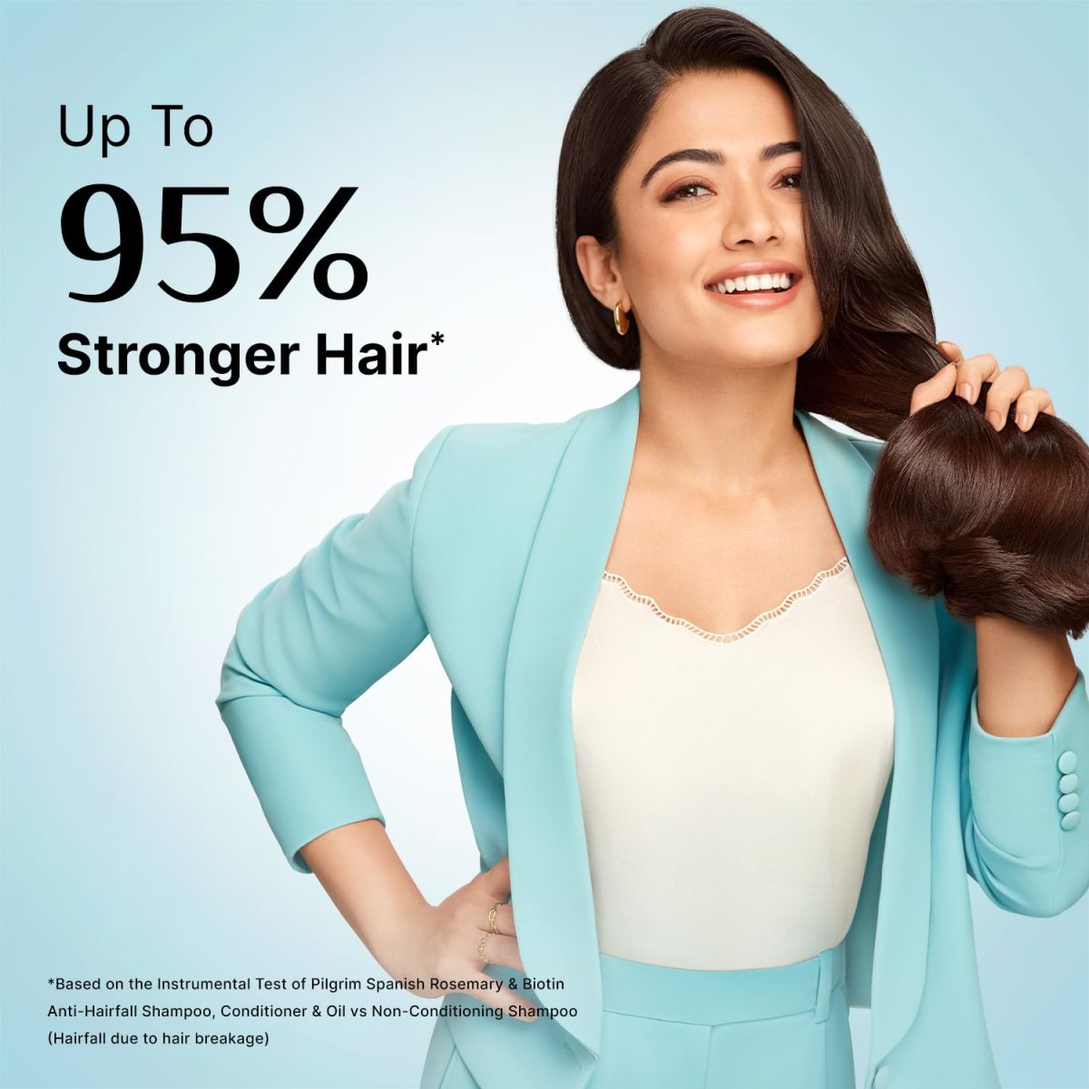 Pilgrim Spanish Rosemary & Biotin Anti Hairfall Conditioner for Reducing Hair Loss & Breakage | Upto 95% stronger hairs | Suitable for all hair types | For Men & Women 200ml - Image 6