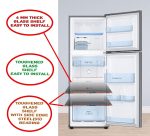 TIKSHA ENTERPRISES TOUGHENED Glass (585=585) 400 MM Compatible for Samsung Double Door Fridge RT 45-47 with Yellow Gold Bidding - Image 5