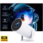 Portable Mini Projector, 4K 1080P Full HD Projector, Support Video Projector, WiFi 5G BT 5.0, Cinema Projector 180° Can Be Rotated, Android 11, Compatible with TV Stick/Windows/iOS/Android (Multi) - Image 2