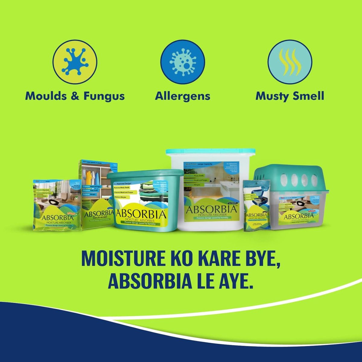 Absorbia Moisture Absorber Refill Pouch for Reusable Box Pack of 3 (800ml Each) | Moisture Absorber for Wardrobe | Dehumidifier for Room Moisture | Air Freshener for Room, Toilet | Moisture Absorbers - Image 5