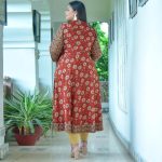 Yash Gallery Women's Cotton Relaxed Fit Anarkali Floral Printed Kurta - Image 2