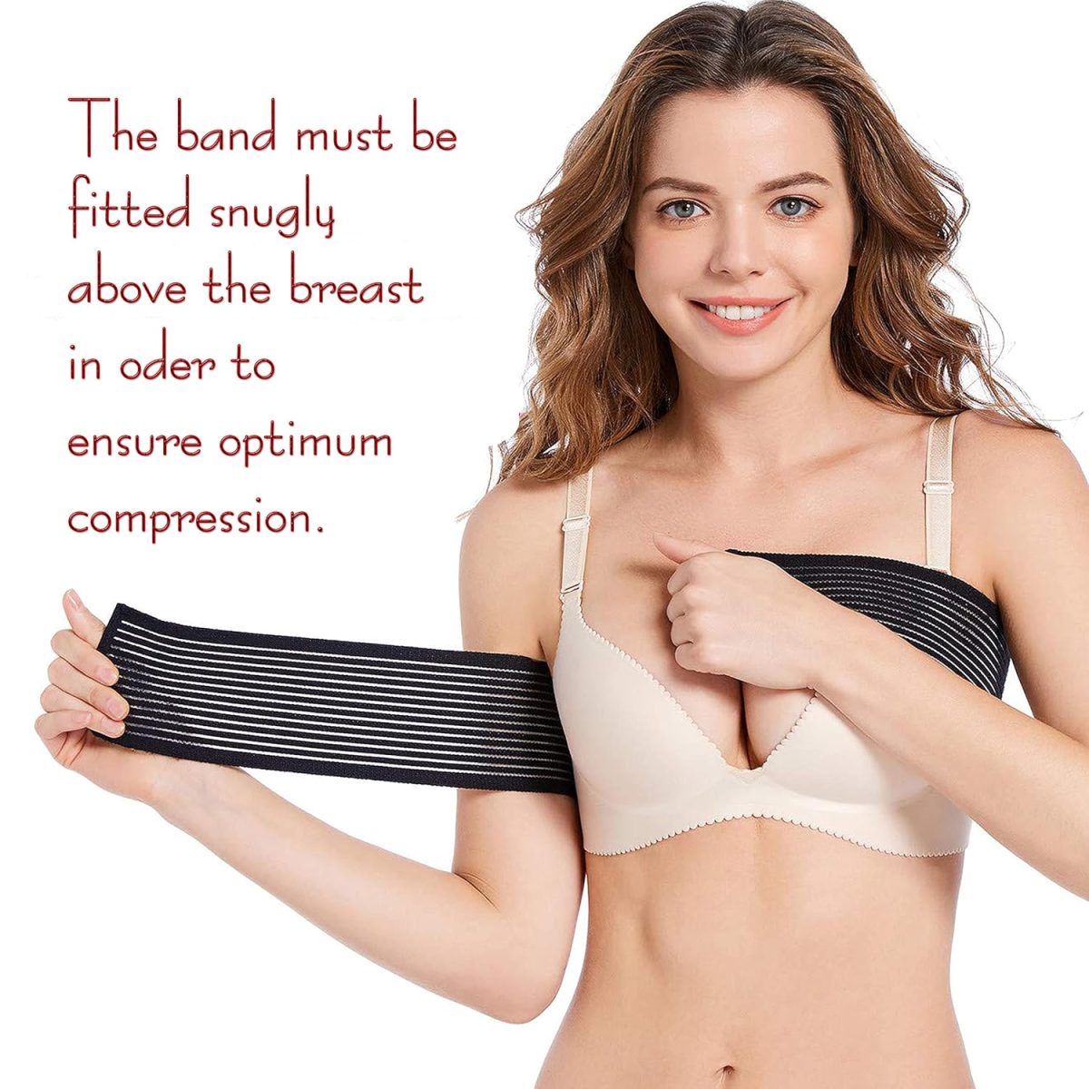 DROPOSALE No-Bounce high-Impact Bra Strap for Women with Adjustable Breast Support Band, Extra stabilizer Band During Dance and Exercise,Free Size (Free, Black) - Image 6