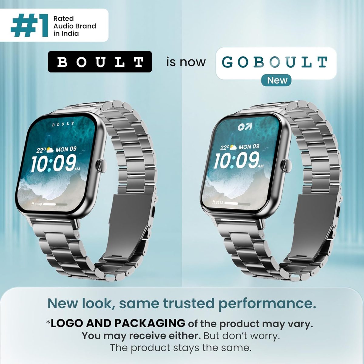 GOBOULT Drift+ Smart Watch 1.85''HD Screen, Bluetooth Calling, IP68, 500 Nits Brightness,150+ Watchfaces, AI Voice Assistant, SpO2 Monitoring, 100+ Sports Mode Smartwatch (Chrome) - Image 2