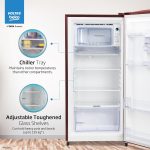 Voltas Beko ‘A Tata Product’ 210 L 3 star Made-in-India Direct cool Refrigerator (RDC245C / W0DWE0M000UGD, Dahlia Wine) - Image 7