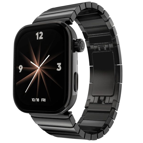 Noise Pro 6 Max Smart Watch:Intelligent AI, Endless AI Watch Faces, AI Companion, 1.96” AMOLED, Stainless Steel Build, Built-in GPS, 5 ATM, EN2 Processor, for iOS & Android(Chrome Black)