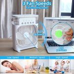 Harnil Portable Air Conditioner Fan Personal Cooler Desk Fan for Shop, Office, Kitchen, USB Powered Mini AC, Portable Humidifier Air Cooler Fan, Mini Cooler For Home With 3 Speed Mode, 1 pc - Image 7