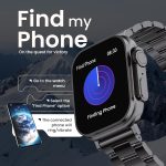GOBOULT Newly Launched Crown Smart Watch 1.95'' Screen, BT Calling, Working Crown, Zinc Alloy Frame, 900 Nits Brightness, AI Voice Assistant, SpO2 Monitoring, 120+ Sports Mode (Chrome) - Image 14