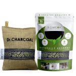 Dr. CHARCOAL Activated Carbon Air Purifier Bag to remove Odor and Moisture from Car, Bathroom and Kitchen - 200 Grams (Classic Khaki)