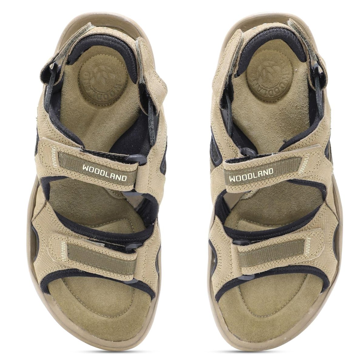 Woodland Men Floater Sandals Khaki - Image 3