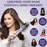 OWNAIR Pro Hair Dryer & Straightener, Hot Air Brush, 4 Heat & Speed Modes, Cool Shot, 1200 Watts, Purple - Image 4