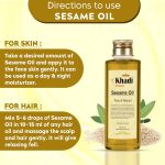 Khadi Omorose Sesame Carrier Oil (Pure & Coldpressed) -210 ml - Image 3