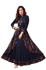 madhuram textiles Women Rayon A-Line Long Kurti(M-2082)