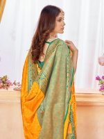 Mehrang Women's Pure Kanjivaram Silk Saree Banarasi Silk Wedding Sarees for Women with Blouse Piece - Image 8