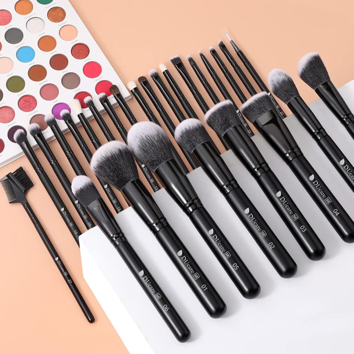 DUCARE Synthetic Bristles Makeup Brushes - Black , Pack of 27 , DRM-DF2725 - Image 7