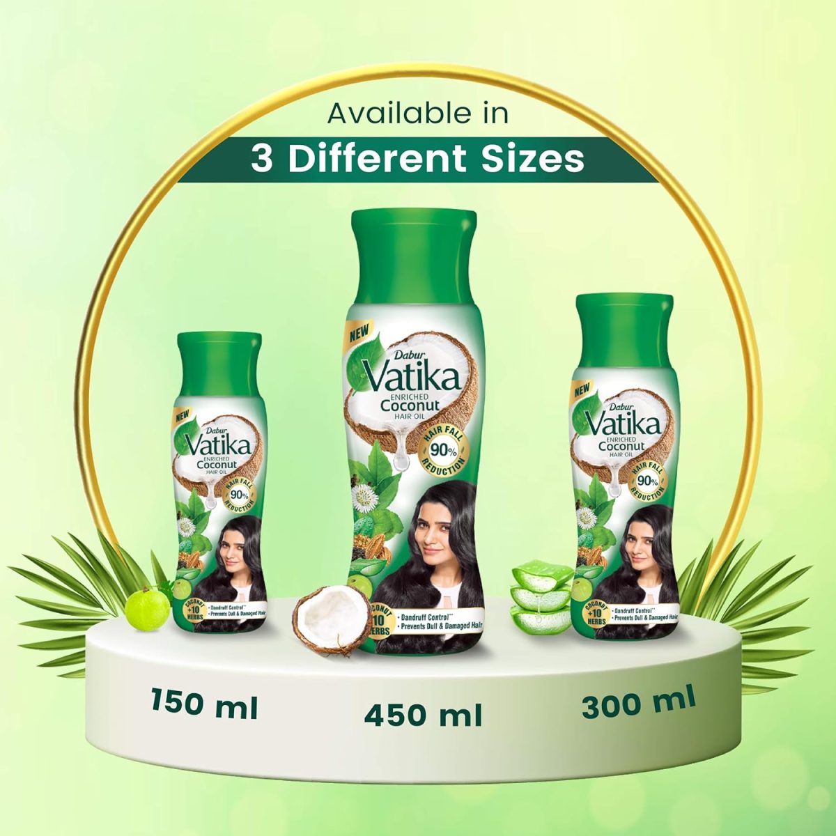 Vatika Enriched Coconut Hair Oil , 450 ml - Clinically Tested to Reduce 50% Hairfall in 4 Weeks - Image 8