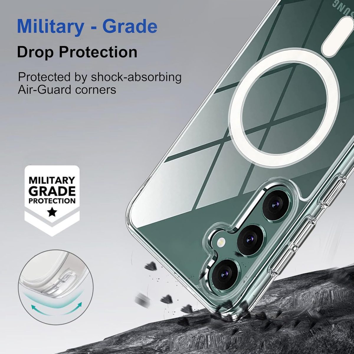 Zapcase Back Case Cover for Samsung Galaxy A55 5G | Compatible for Samsung Galaxy A55 5G Back Cover | Scratch-Resistant Back Cover | Clear - Image 3