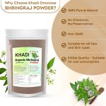 Khadi Omorose Bhringraj Powder For Nourishment Of Skin And Hair | 100 Grams | For Nourihment of Hairs - Image 3