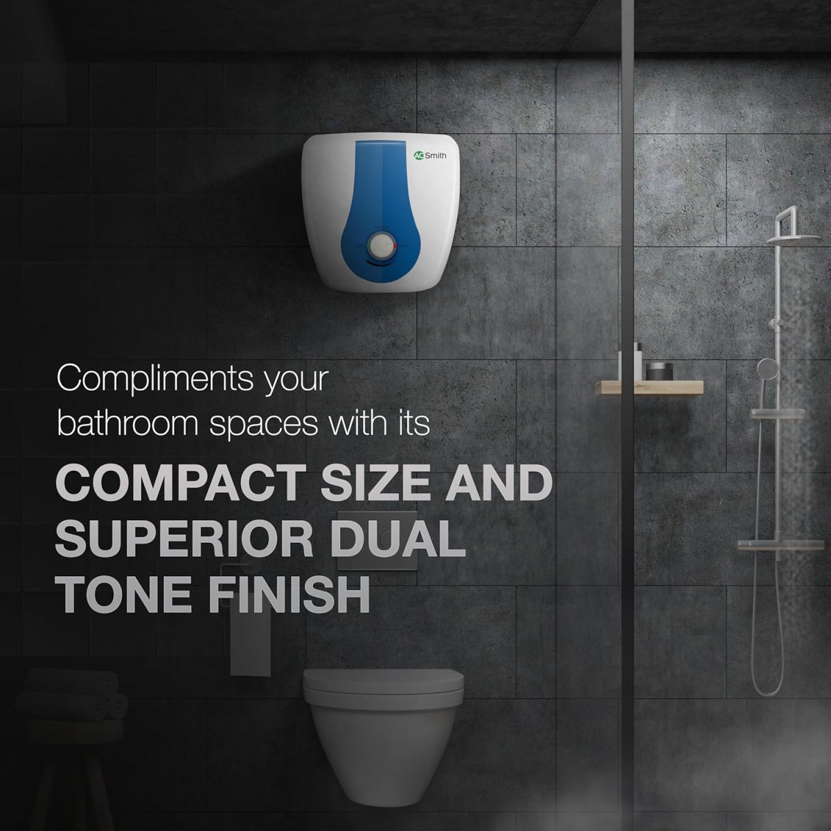 AO Smith Geyser 15 Ltr With 5 Star BEE Rating, Vertical Water Heater | Geyser 15+ Litre For High Rise Building | 7 Year Tank Warranty, 2 Year Comprehensive Warranty | SDS-GREEN-015 - Image 2