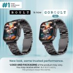 GOBOULT Newly Launched Crown Smart Watch 1.95'' Screen, BT Calling, Working Crown, Zinc Alloy Frame, 900 Nits Brightness, AI Voice Assistant, SpO2 Monitoring, 120+ Sports Mode (Chrome) - Image 2
