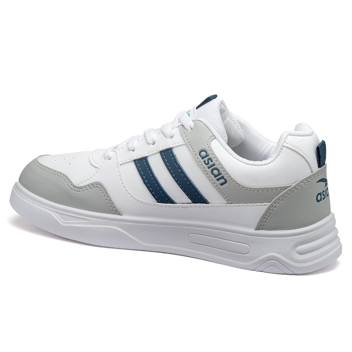 ASIAN Men's BOSTON-02 White Casual Sneaker Shoes with Synthetic Upper Lightweight Comfortable Mid Top Sneaker Shoes for Men's & Boy's - Image 7