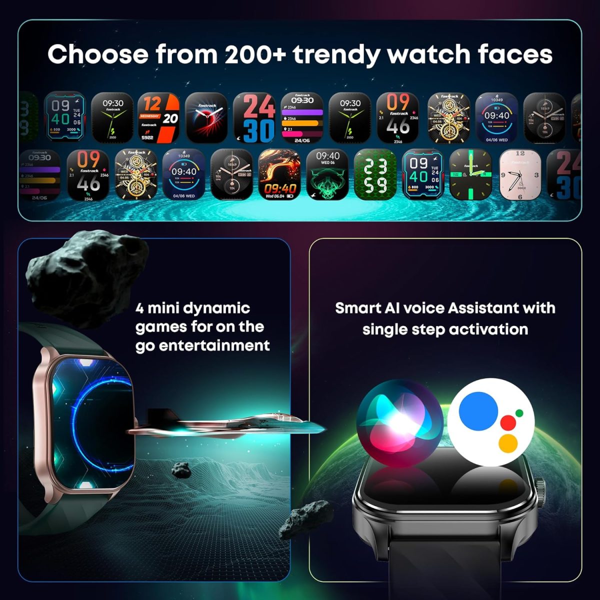 Fastrack Limitless FS2 Pro Smartwatch|1.96" Super AMOLED Arched Display with Functional Crown and Resolution of 410X502|Singlesync BT Calling|Nitrofast Charging|110+ Sports Modes|200+ Watchfaces,Teal - Image 7