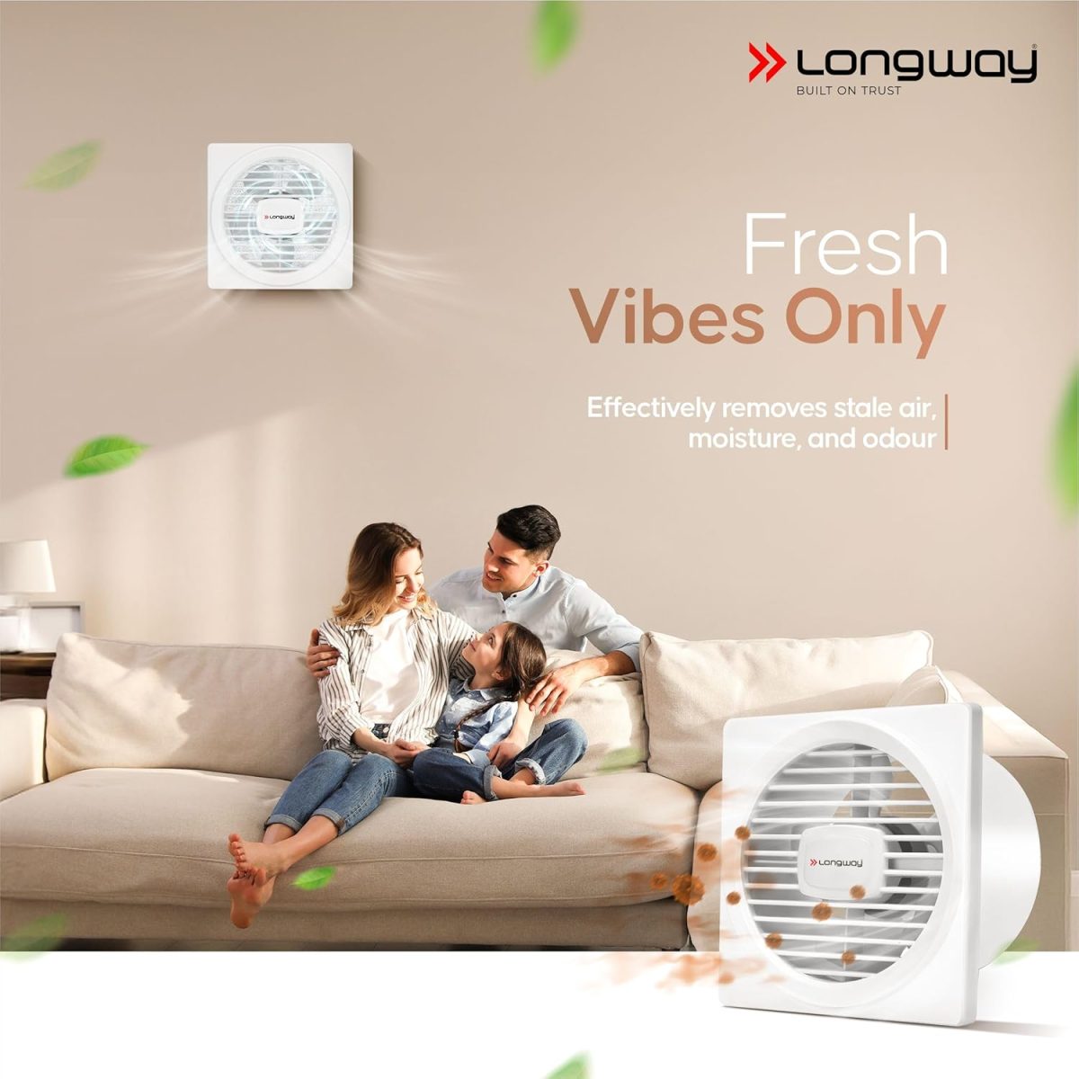 LONGWAY Gusto 6 Inch 150 MM Ventilation Exhaust Fan | High Speed Powerful Motor | Suitable for Bathroom, Kitchen, Office (White) - Image 5