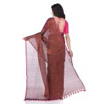 dB DESH BIDESH Women`s Bengal MayurKonthi Color Changer Tissue Pure Handloom Cotton Saree With Blouse Piece - Image 2
