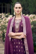 VredeVogel Viscose Rayon Silk Kurta Pant Set with Chiffon Dupatta for Women - Image 8